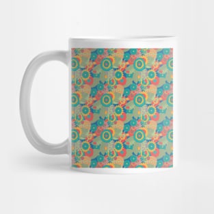 Incredibly Colourful Retro Floral Vintage Pattern Mug